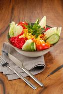 Vegetable salad in a bowl