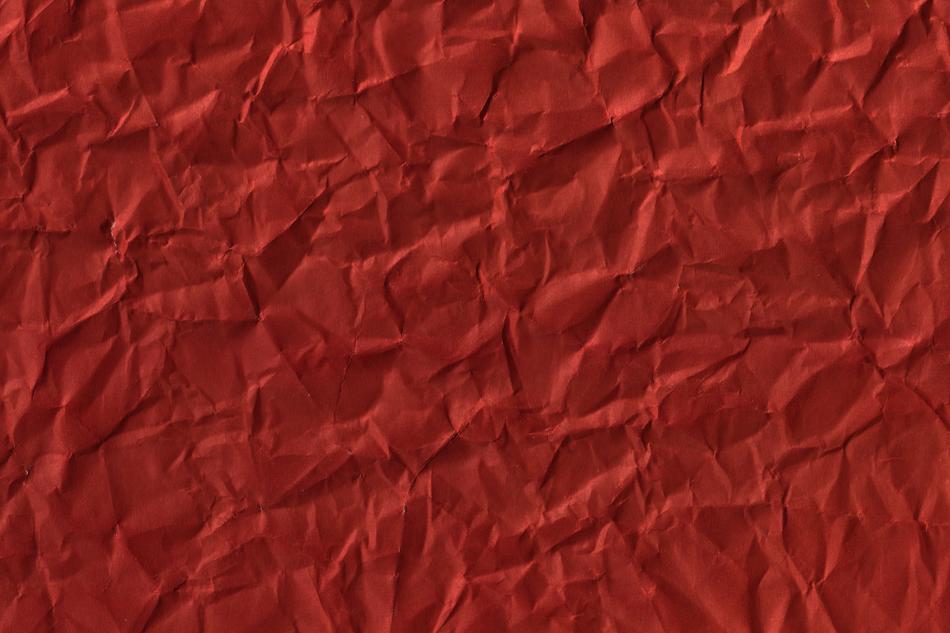 Crumpled Paper Red Abstract