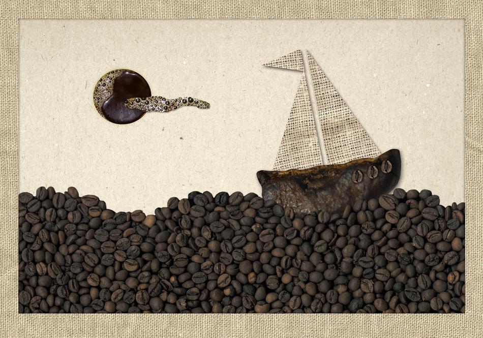 coffee bean painting