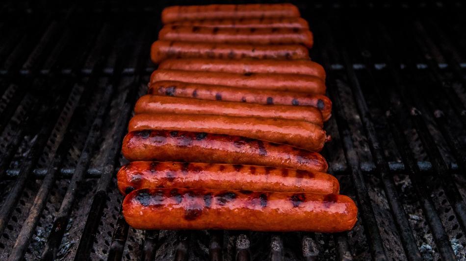 fried tasty sausages