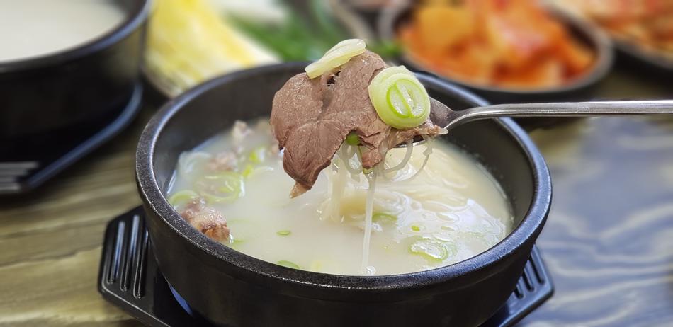 Soup with beef jerky