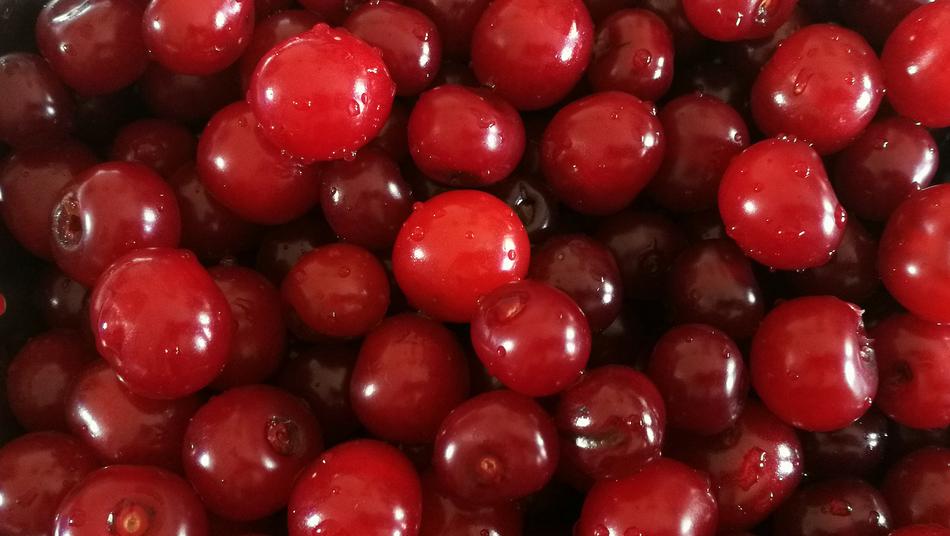 sweet berries are wet