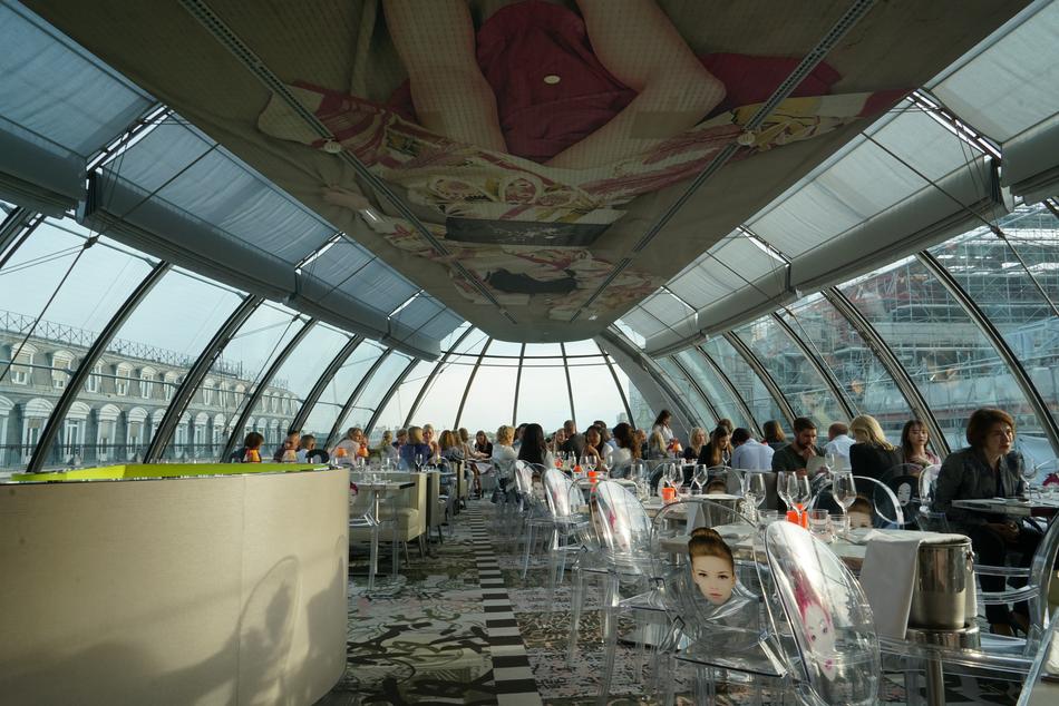 restaurant with beautiful view out the window
