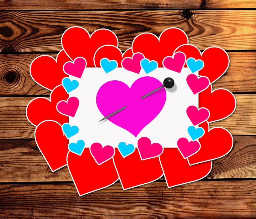 hearts red pink look