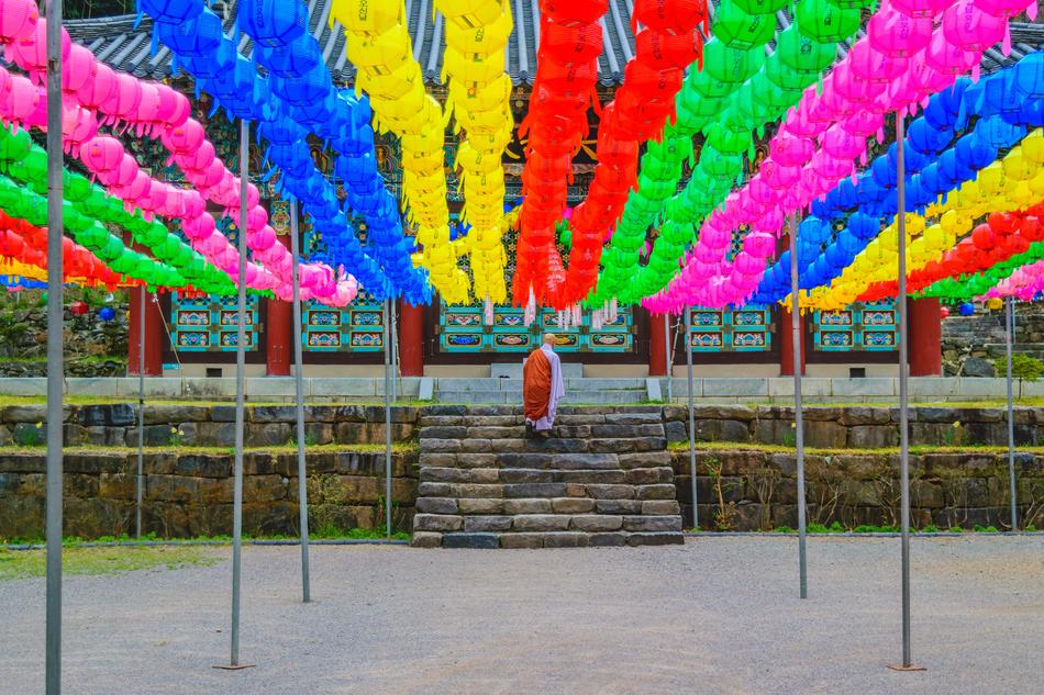 Monk Buddha Lantern