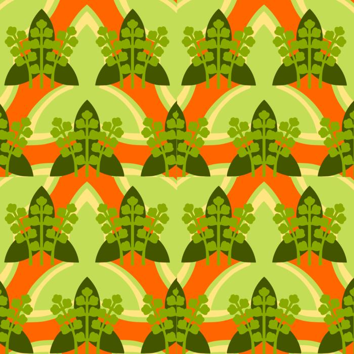 green and orange herbs background