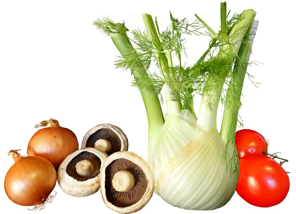 dietary vegetables on a white background