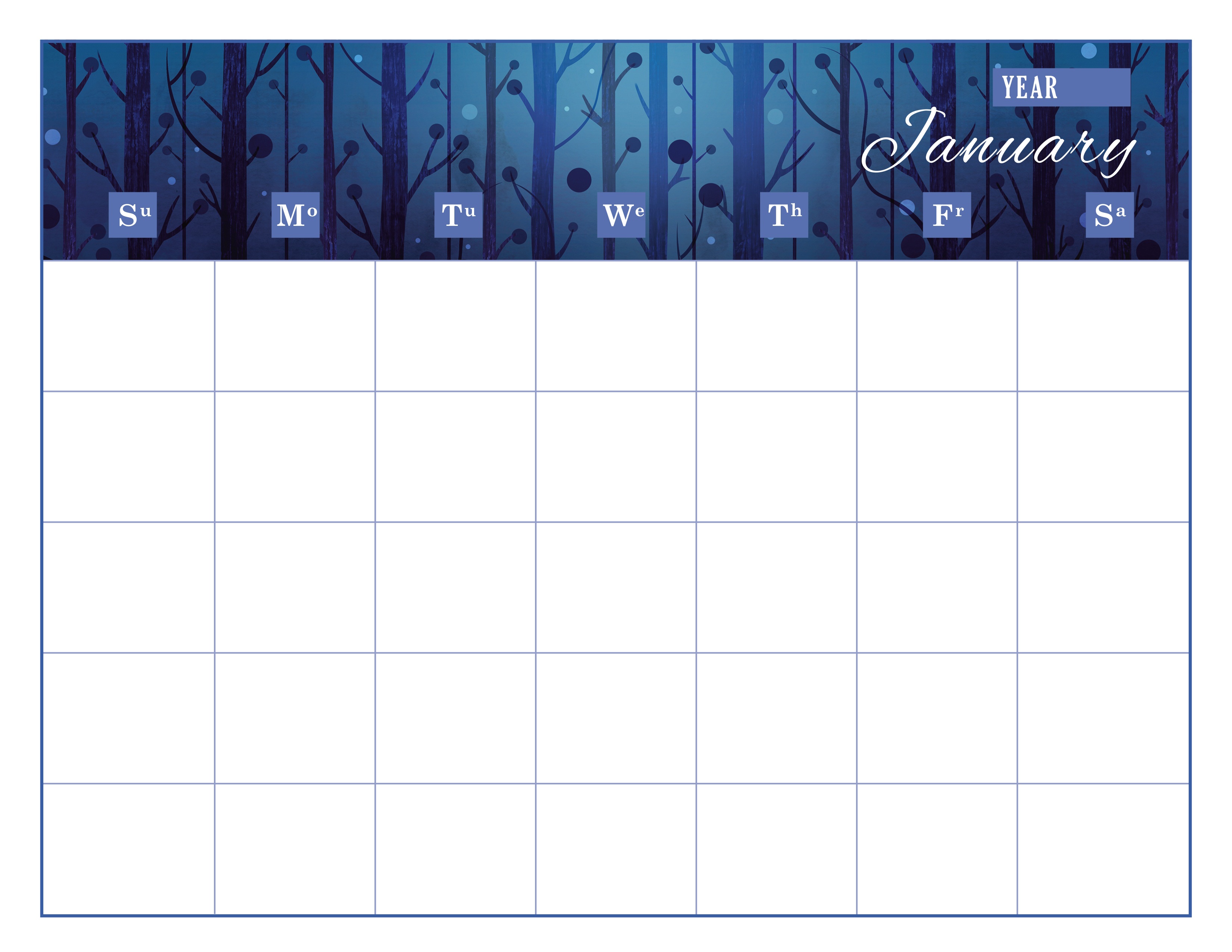 Calendar template january free image download