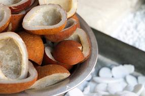 coconut on a plate