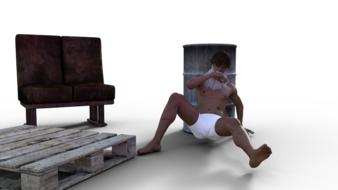 man art 3d character chair