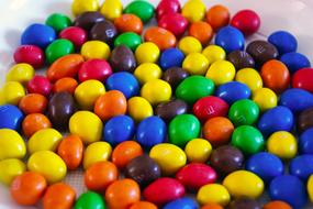 Round colored chocolates