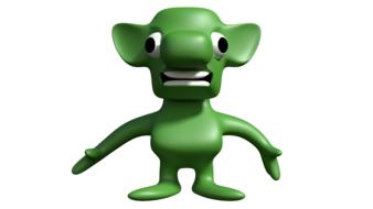 funny goblin green toy