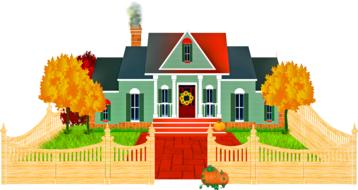 autumn house digital art