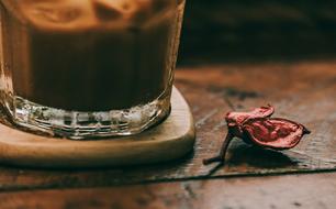 delicious coffee on the street table