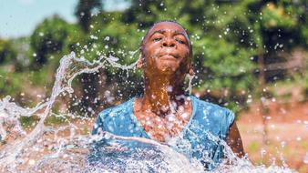 Wet People in Water