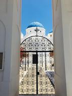 Santorini Blue Roof Greece