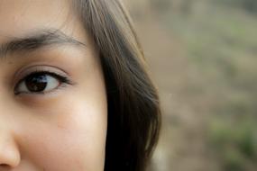 Portrait of black eyed girl