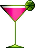 pink cocktail in a glass