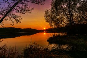 Sunset Lake Abendstimmung