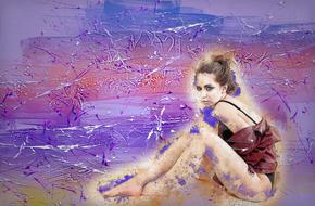 Make Up Colorful Girl background