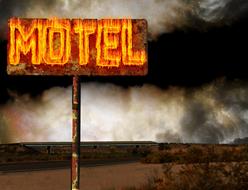 Motel Flames Sign