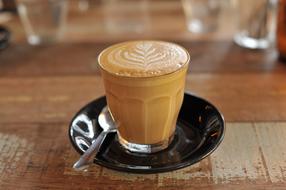 foamy sweet hot coffee