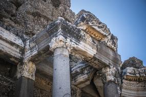 Roman columns with stones