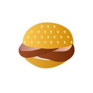 drawing of a meat burger