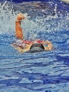swimming person at water