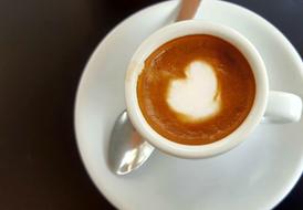 sweet heart in a coffee mug