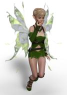 The fairy is a pretty little fairy with a white background