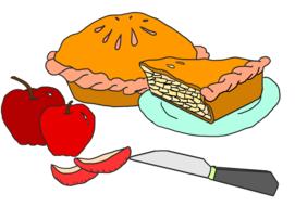 apple tasty pie drawing