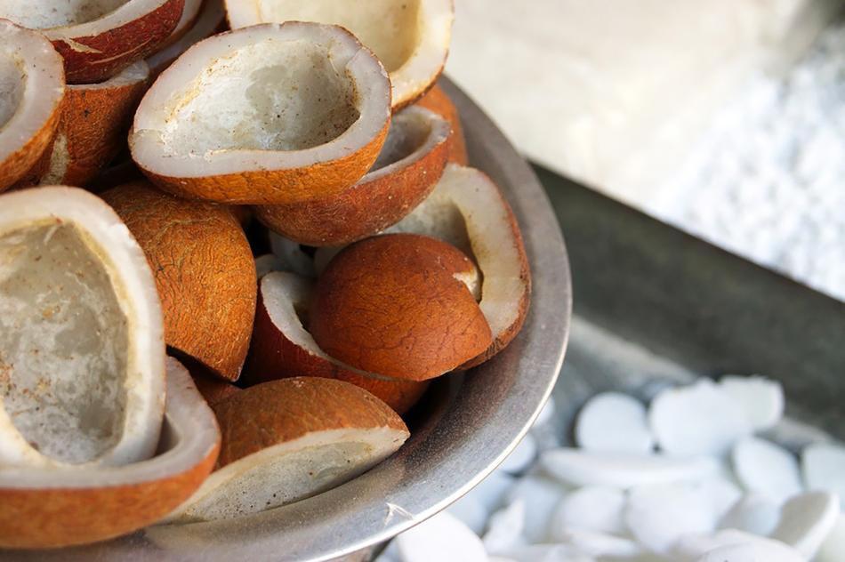 coconut on a plate