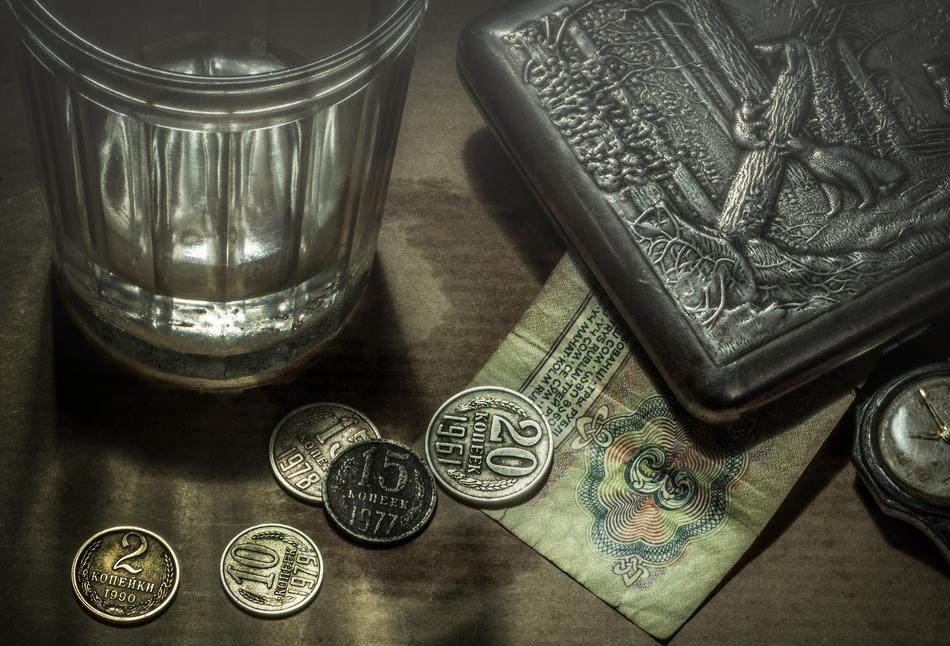 Old Finance Money and vodka