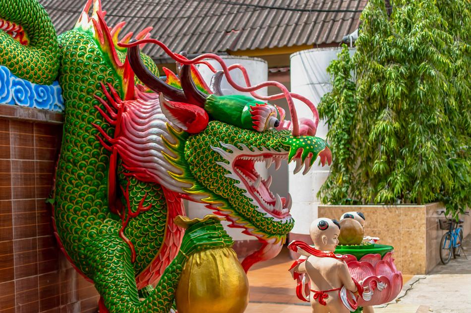 green big dragon view