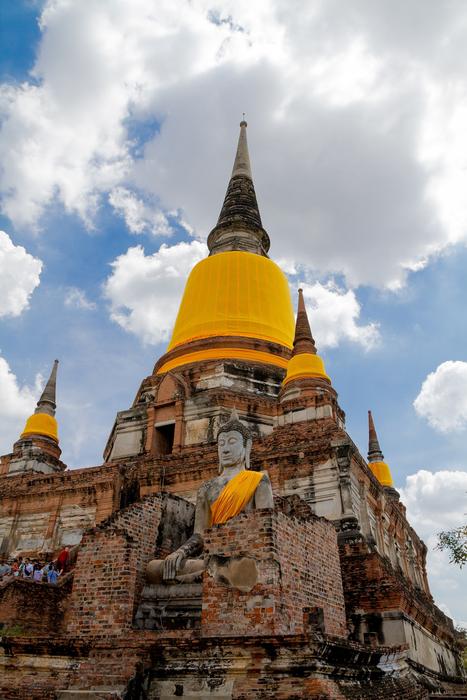 yellow beautiful temple view
