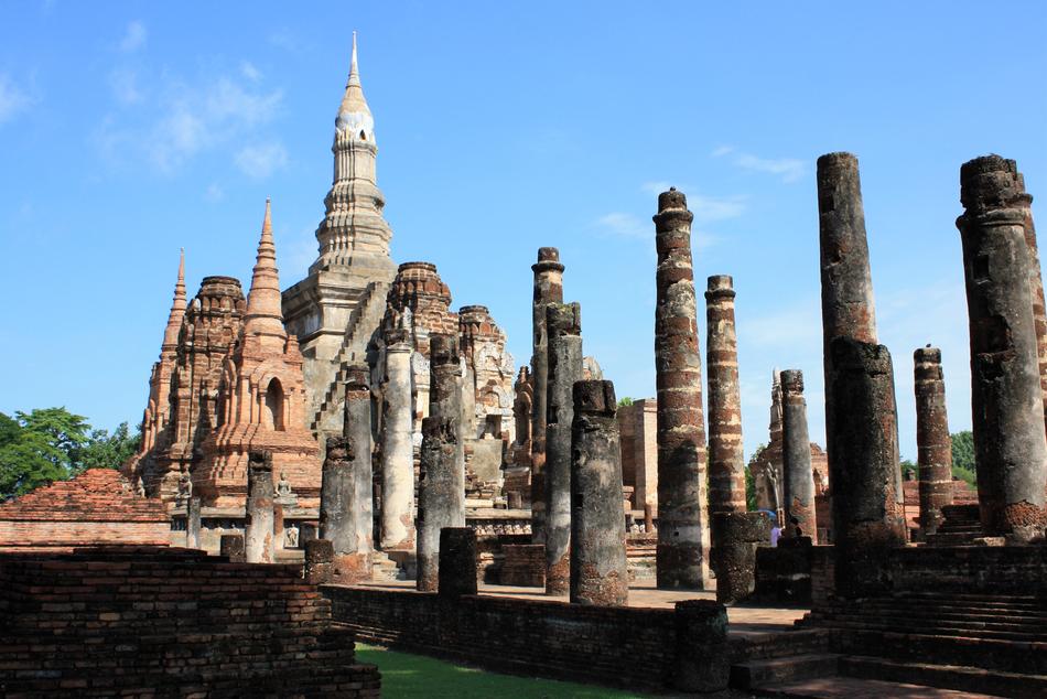 the old stone pillars temple