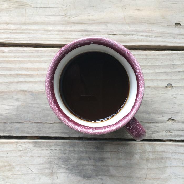 hot drink in a pink mug