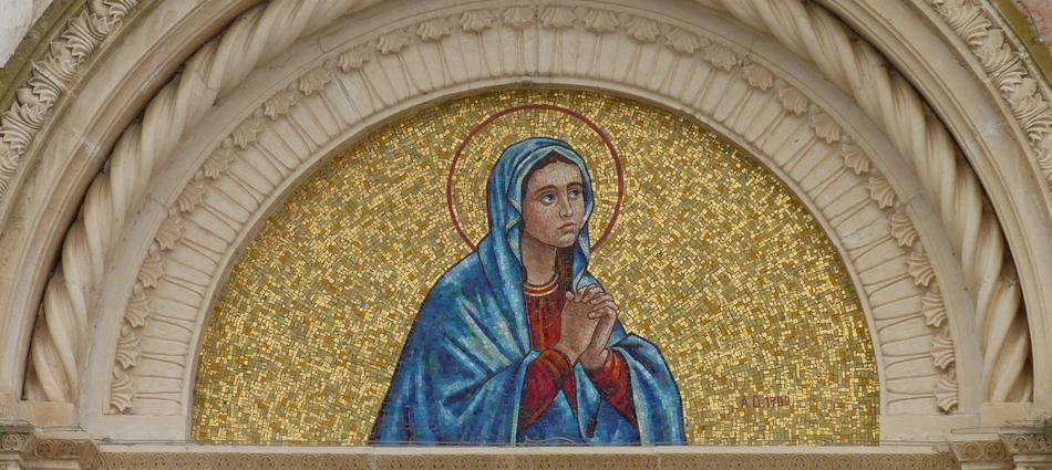 art on the church wall