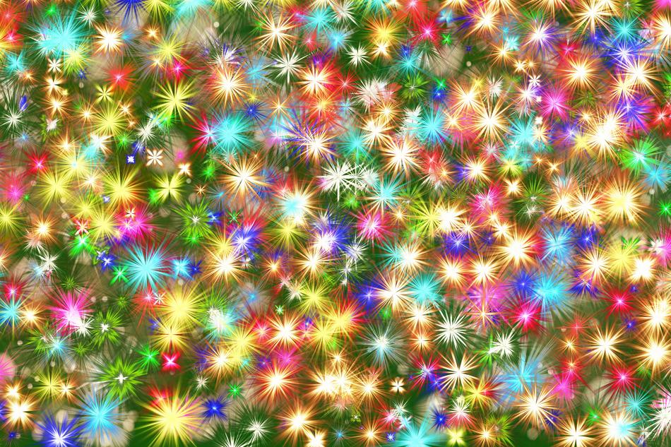 bright stars, colorful christmas background