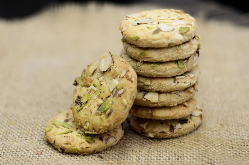 delicious homemade cookies with nuts