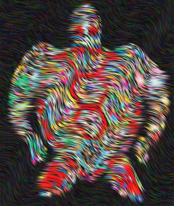 sea turtle psychedelic background
