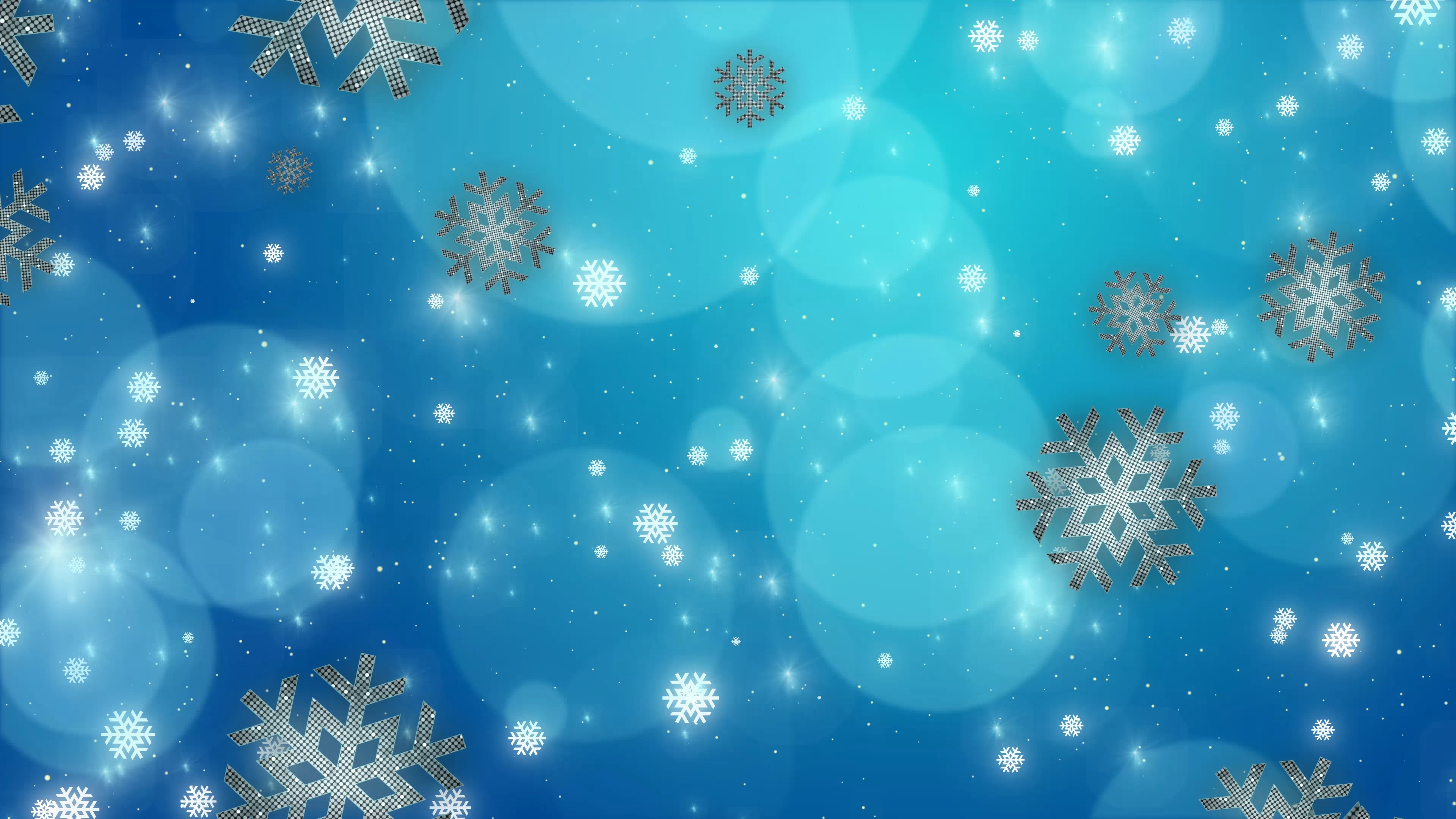 Новогодний фон со снежинками и звездочками светлый