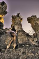 ballerina at the ruins