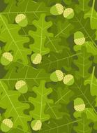 oak leaves acorns pattern