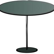 round table on white background