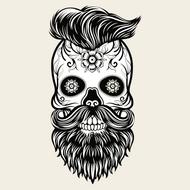 skull beard pattern look