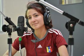 portrait of Radio girl in Venezuela