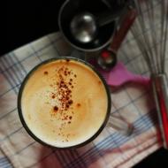 sweet foamy cappuccino