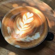 pattern in the coffee is delicious
